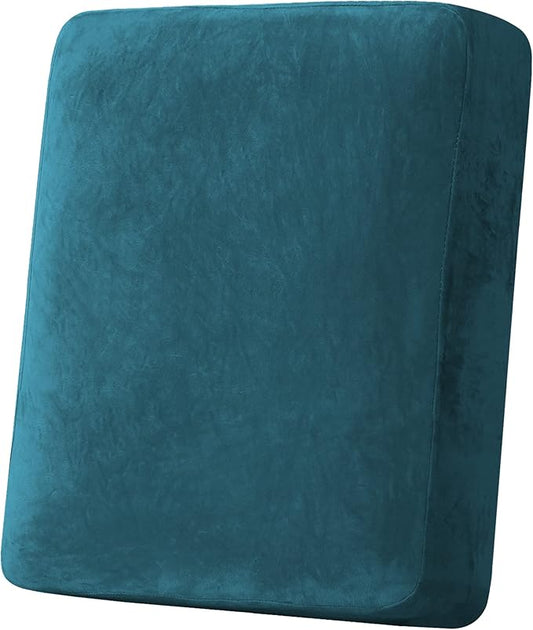 H.VERSAILTEX Velvet Stretch Couch Cushion Cover Plush Cushion Slipcover by HVERSAILTEX