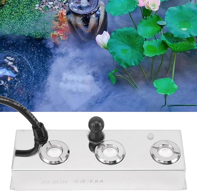 Mist Maker Fogger, 3 Ultrasonic Mist Maker, Stainless Steel Fog Machine - Image 8