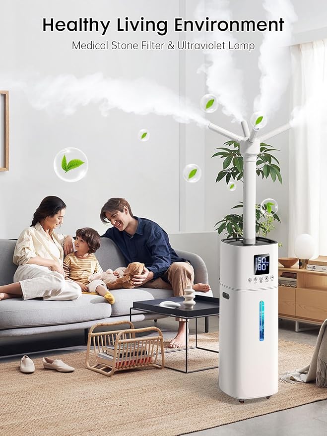 15L/4Gal Humidifier Large Room, 600mL/h Misting, 1200ft² Coverage, Auto - Image 7