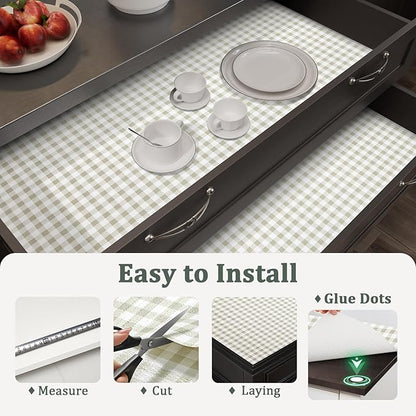Shelf Liner for Kitchen Cabinets 24" x 120" Non-Adhesive Non-Slip Drawer Liners - Image 9