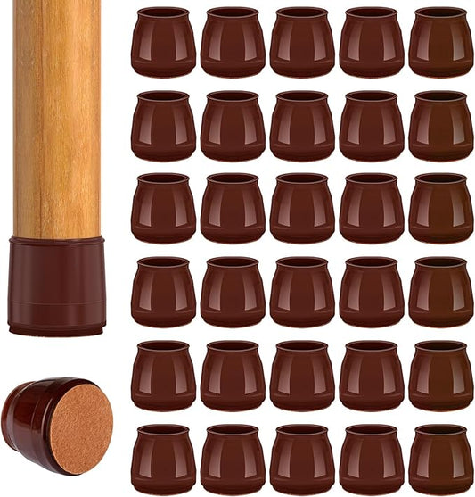 36pcs Round Chair Leg Floor Protectors, Felt Pads Chair Leg Protectors by BAIPOK