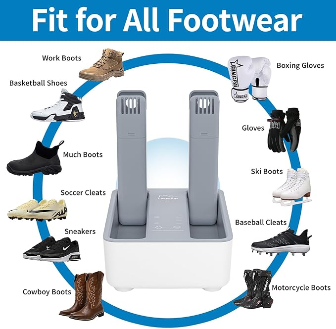 Boot Dryer Shoe Dryer for Work Boots Sneakers and Gloves, - Image 8