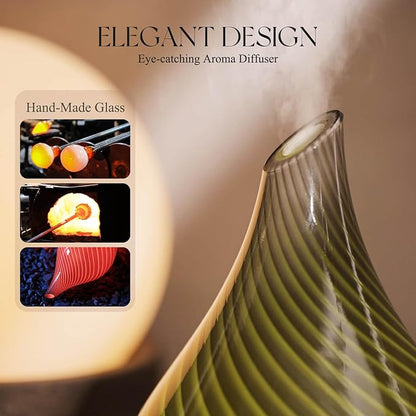 Porseme 150ml Essential Oil Diffuser Glass Color Changing Aroma Air Diffusers - Image 5