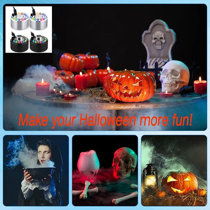 Yaomiao 4 Piece Halloween Mist Maker Fogger Small Ultrasonic Fog Machine - Image 7