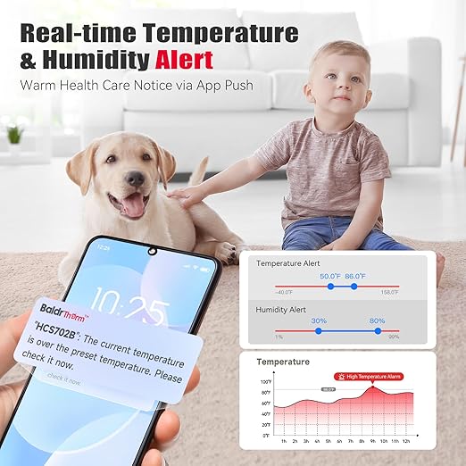 BaldrTherm WiFi Thermometer, Wireless Smart Thermometer, Remote Temperature - Image 5