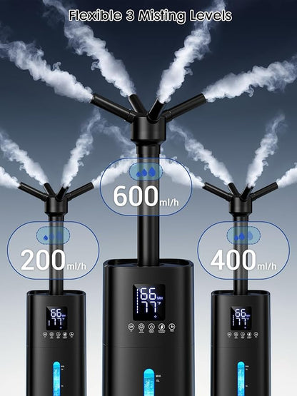 15L/4Gal Humidifier Large Room, 600mL/h Misting, 1200ft² Coverage, Auto - Image 4