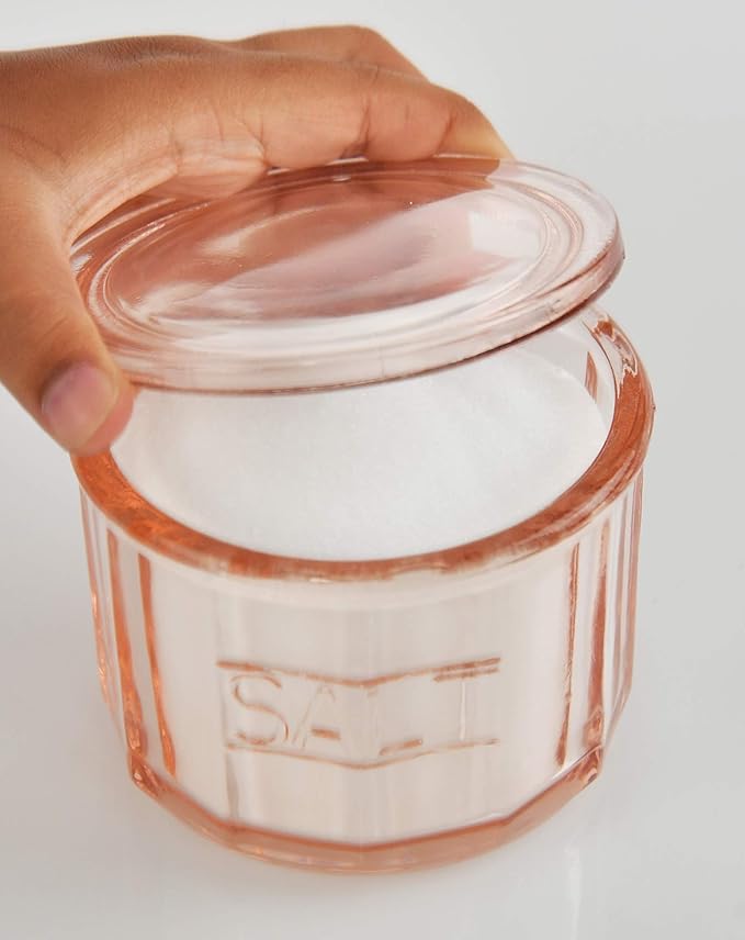 HOME-X Depression Style Pink Glass Salt Cellar - Image 6