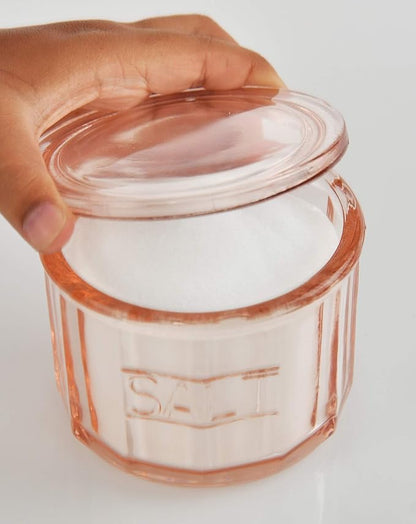 HOME-X Depression Style Pink Glass Salt Cellar - Image 6
