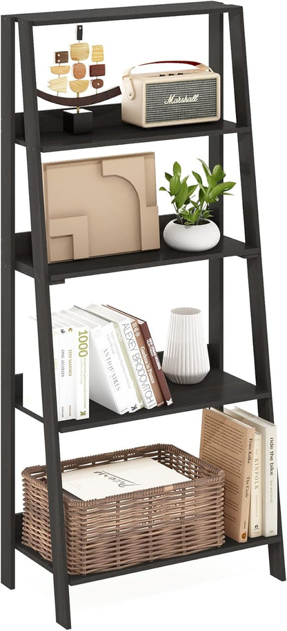 Furinno Ladder Book Shelf, 5-Tier Ladder Shelf, Display Storage Shelves by Furinno-FitsYourSpaceFitsYourBudget