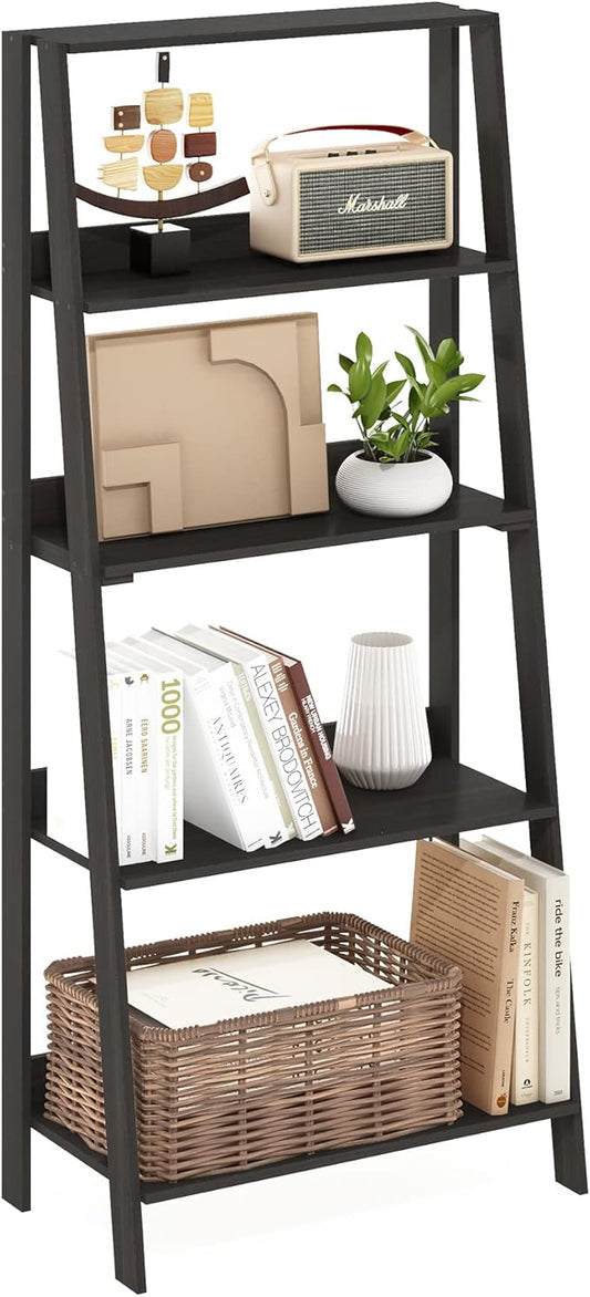 Furinno Ladder Book Shelf, 5-Tier Ladder Shelf, Display Storage Shelves by Furinno-FitsYourSpaceFitsYourBudget