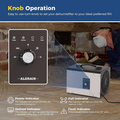 ALORAIR 70 PPD Crawl Space Dehumidifier, Crawlspace Dehumidifiers Commercial - Image 3