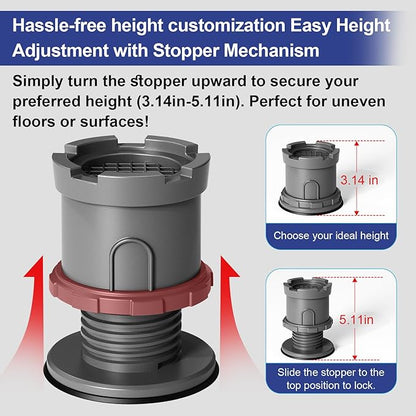 4Pcs Anti Vibration Pads for Washing Machine, Adjustable Height Stops Washer - Image 5