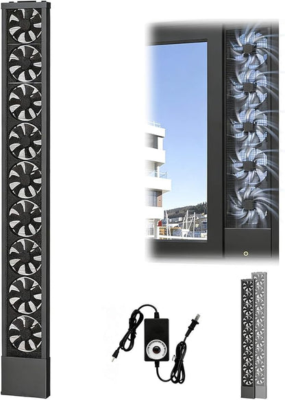 Vertical Window Exhaust Fan for Sliding Windows-Easy Tool-Free Installation by Unknown