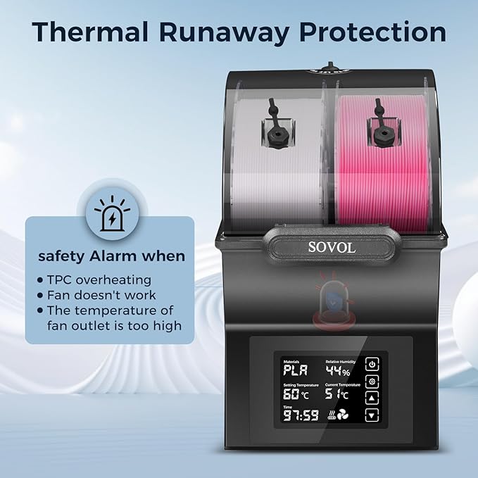 Sovol Filament Dryer, SH02 Dry Box Filament Sealed Storage Box 3D Printer Spool - Image 7
