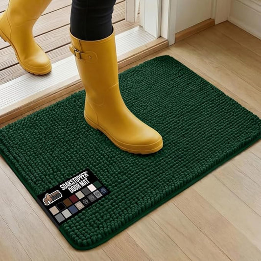 GORILLA GRIP SOAKSTOPPER Dog Door Mat, Machine Washable Rug Absorbent Doormat by GorillaGrip
