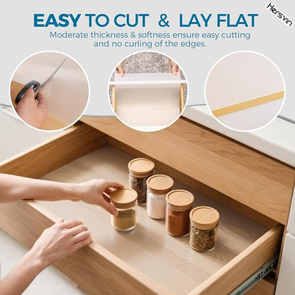 Hersvin Shelf Liners 12 in x 20 ft EVA Drawer Mats, Non-Adhesive Cupboard - Image 5