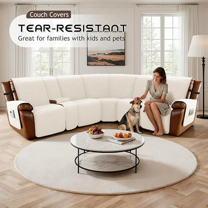 Arfntevss Waterproof Recliner Sectional Couch Covers - Image 7