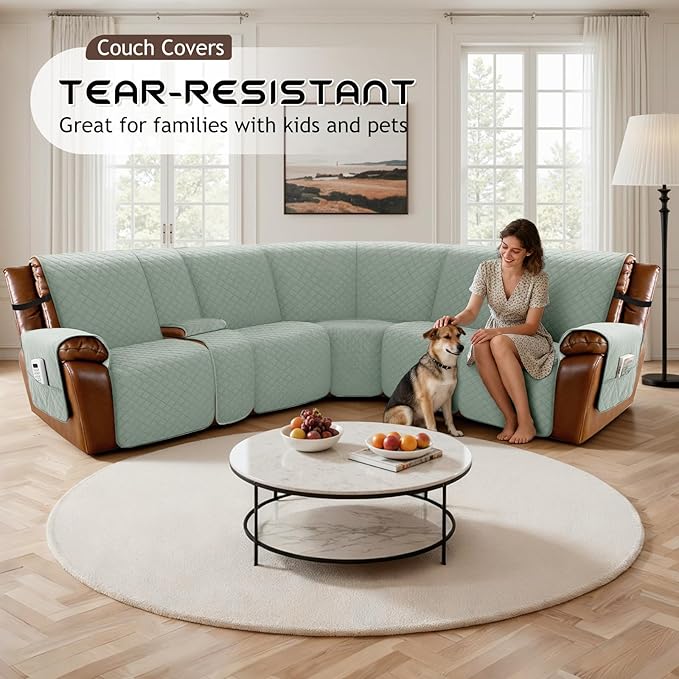 Arfntevss Waterproof Recliner Sectional Couch Covers - Image 7