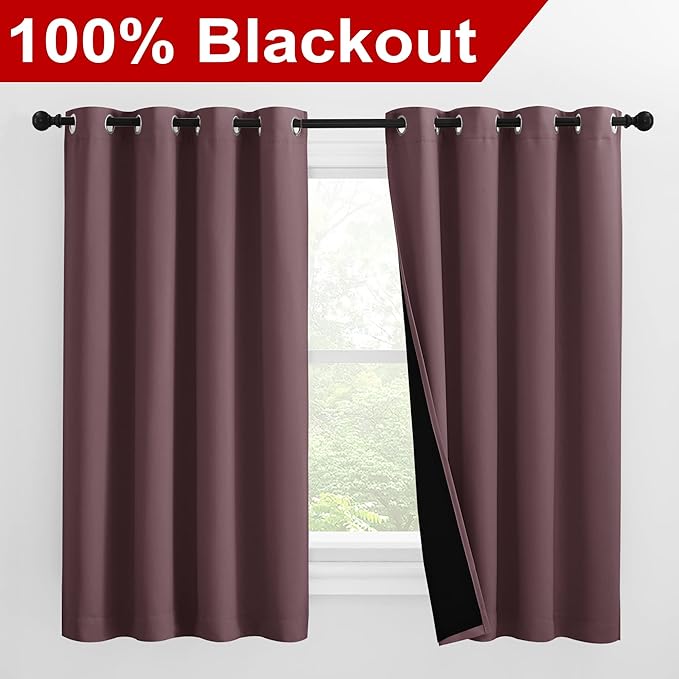 NICETOWN Warm Curtains for Winter, Bedroom Full Blackout Curtain Panels - Image 2