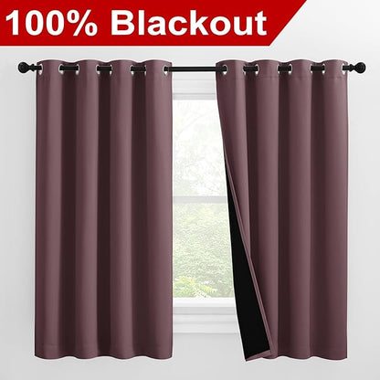 NICETOWN Warm Curtains for Winter, Bedroom Full Blackout Curtain Panels - Image 2