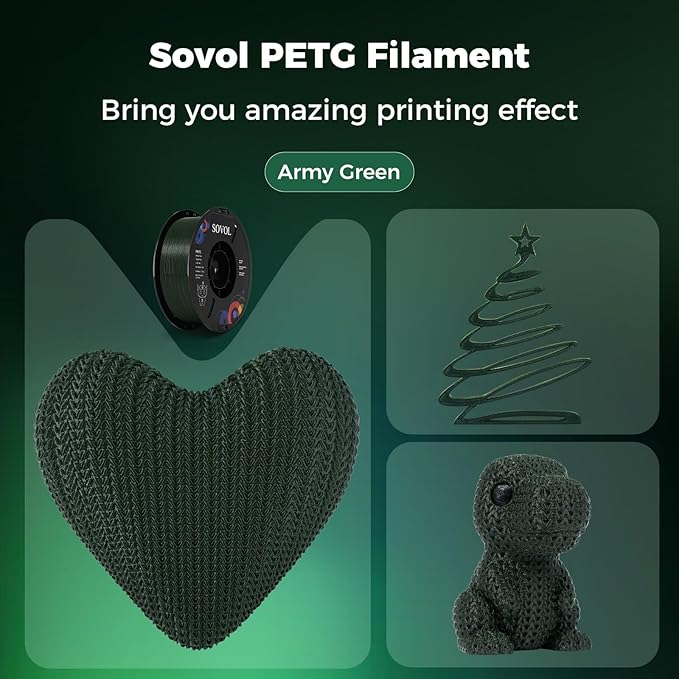 Sovol 3D Printer PETG Filament 1.75mm 1KG, High Precision, Strong Toughness - Image 3