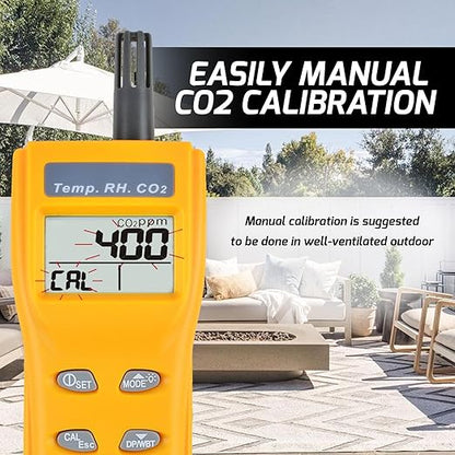 Portable CO2 Meter Handheld CO2 Detector Monitor 0~9999ppm, Carbon Dioxide Meter - Image 6