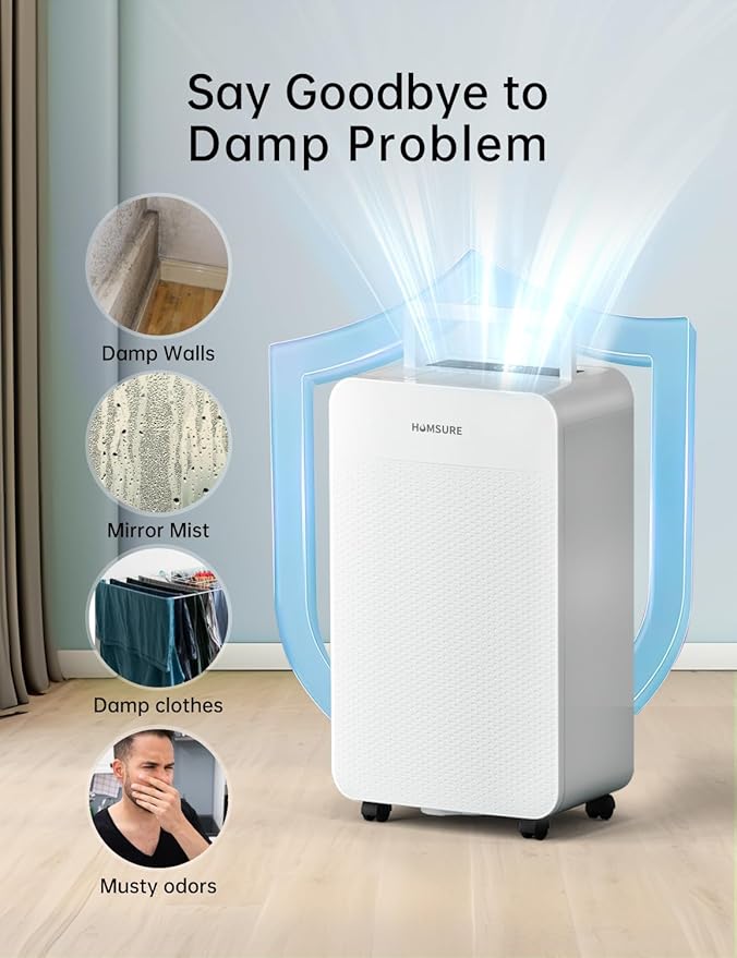 HUMSURE 4500 Sq. Ft 80 Pints Dehumidifier Equipped - Image 8