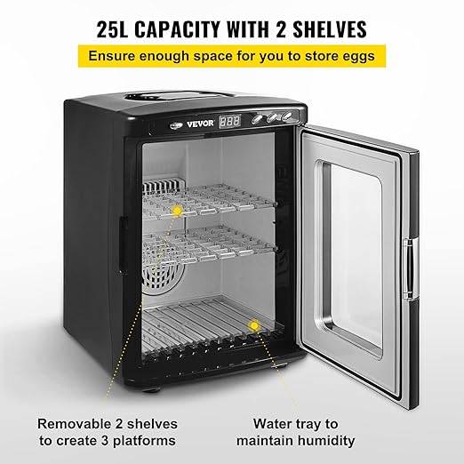 Happybuy Black Reptile Incubator 25L Scientific Lab Incubator Digital Incubator - Image 4