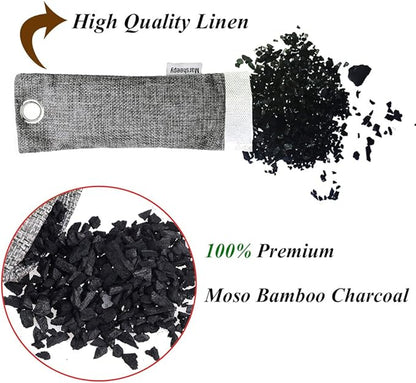 Marsheepy 24 Pack Charcoal Shoe Deodorizer Bags, Bamboo Charcoal Air Purifying - Image 2