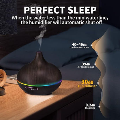 550ML Black Aroma diffusers for Essential Oils, Large Office Essential Oils - Image 3