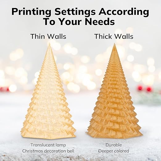 AMOLEN 2kg PLA Pack Glitter Gold & Glitter Silver 3D Printer Filament 1.75mm - Image 4