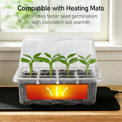 MIXC Seed Starter Tray with Elevated Lid, 120 Cells Seed Starter Kit with - Image 6