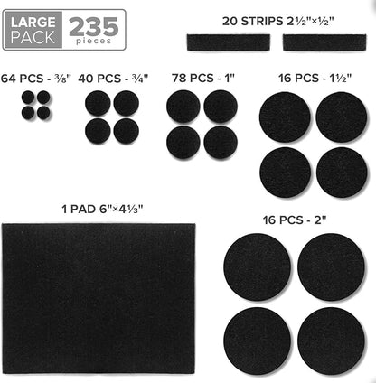 Felt Furniture Pads 235 PCS X-Protector! Huge Quantity of Black Furniture Pads - Image 4