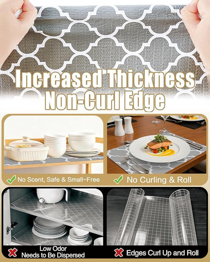 Shelf Liners for Kitchen Cabinets Non-Adhesive, Non-Slip Thickened Shelf Paper - Image 4