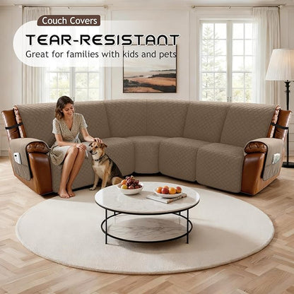 Arfntevss Waterproof Recliner Sectional Couch Covers - Image 7