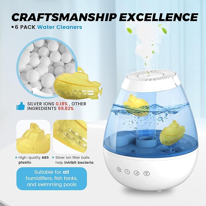 puxyblue   9-Pack Humidifier Tank Cleaner Yellow Small - Image 2