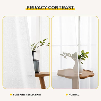 MIULEE White Thermal Insulated Curtains 96 Inches Long 2 Panels Set - Image 6