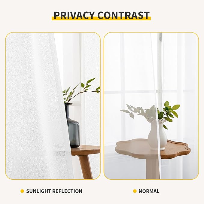 MIULEE White Thermal Insulated Curtains 72 Inches Long 2 Panels Set - Image 6