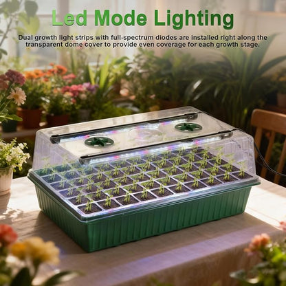 TONYFUL Seed Starter Tray with Grow Light, 120-Cell Seed Starter Kit with 4.07” - Image 6