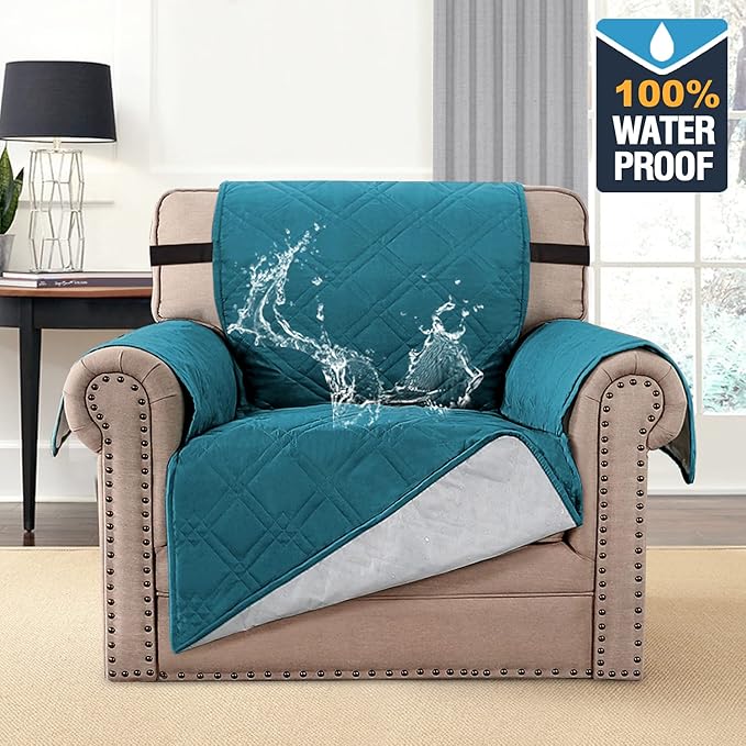 H.VERSAILTEX 100% Waterproof Sofa Slipcover Washable Armchair Cover Non-Slip - Image 2