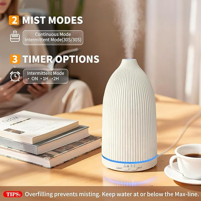 URPOWER 100ML Essential Oil Diffuser Ultrasonic Cool Mist Humidifier - Image 2