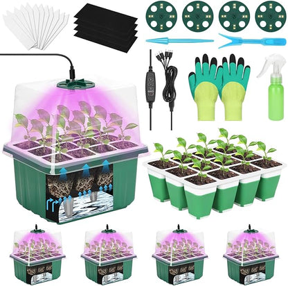 Mckanti 4 Set Self-Watering Seed Starter Tray Kits by Mckanti