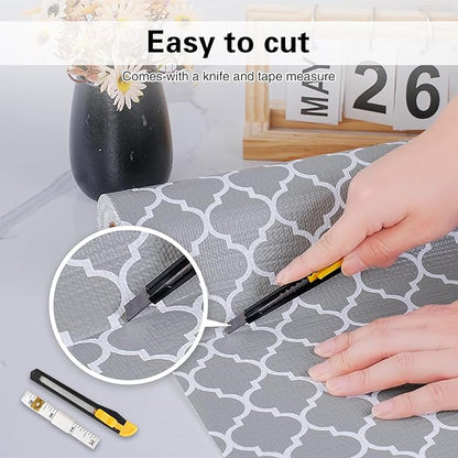 Drawer and Shelf Liner for Kitchen Cabinet, Non-Adhesive Cabinet Liner 12in x - Image 4