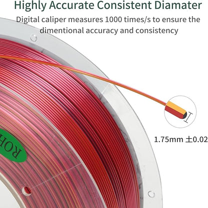 PLA 3D Printer Filament, Triple Color Silk PLA Filament, Dimensional Accuracy - Image 5