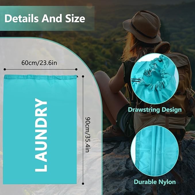 Shoe Washing Machine Bags 2Pcs, Shoe Washing Bags with2-Size Travel Laundry Bags - Image 4