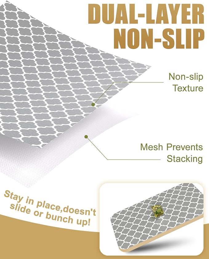 Shelf Liners for Kitchen Cabinets Non-Adhesive, Non-Slip Thickened Shelf Paper - Image 2