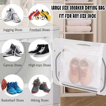 Sneaker Drying Bag, Shoe Dryer Mesh Bags, Sneaker Wash & Dry Net Bag - Image 3