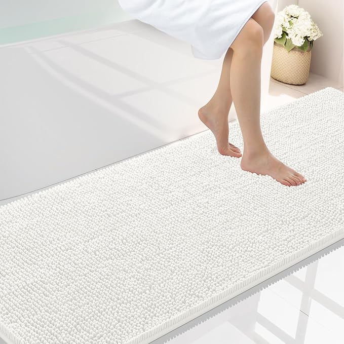 Smiry Luxury Chenille Bathroom Rugs 70x24, Extra Soft and Absorbent Shaggy Bath by Smiry