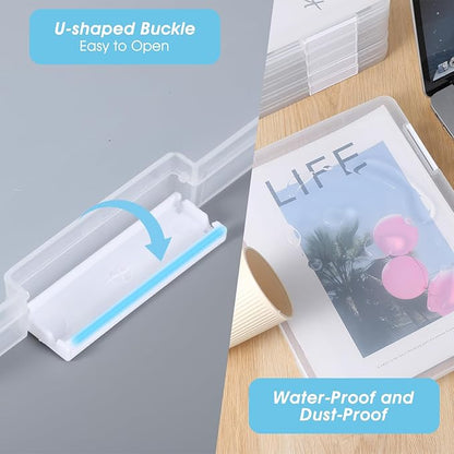 6 Pack A4 File Portable Project Case, Plastic Storage Box - Image 4