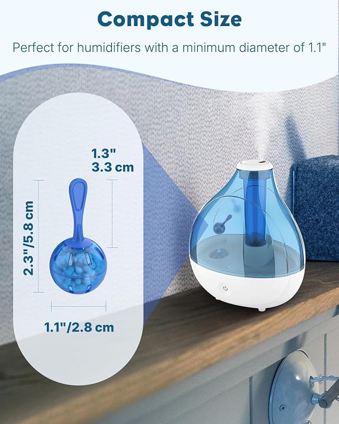 Pawfly 12 Pcs Humidifier Cleaner, Demineralization Cleaning Ball, Humidifier & - Image 2